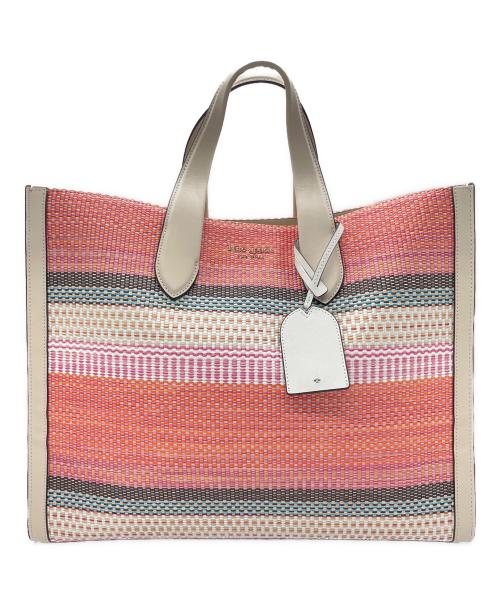 Kate Spade（ケイトスペード）Kate Spade (ケイトスペード) 2WAYトートバッグ ベージュ×ピンクの古着・服飾アイテム