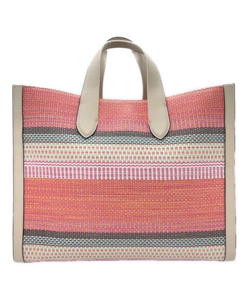 Kate Spade（ケイトスペード）Kate Spade (ケイトスペード) 2WAYトートバッグ ベージュ×ピンクの古着・服飾アイテム