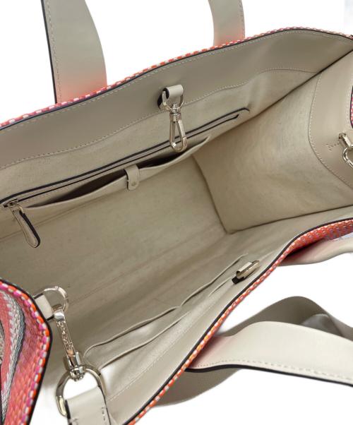 Kate Spade（ケイトスペード）Kate Spade (ケイトスペード) 2WAYトートバッグ ベージュ×ピンクの古着・服飾アイテム