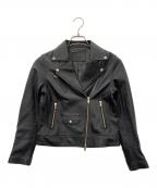 U.A. GreenLabelRelaxingユナイテッドアローズグリーンレーベル リラクシング）の古着「ダブルライダースジャケット」｜ブラック