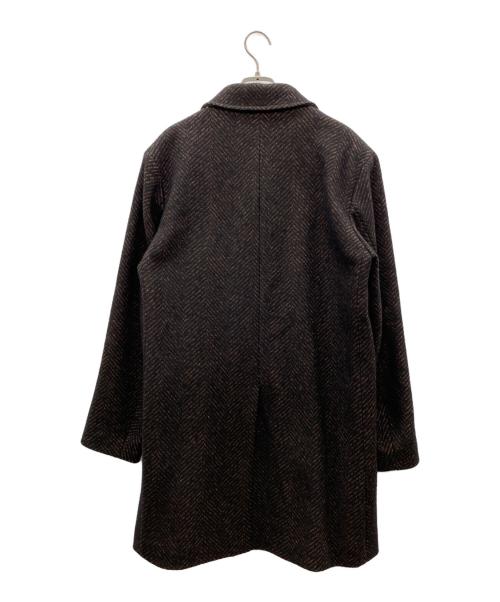 MEN'S BIGI（メンズビギ）MEN'S BIGI (メンズビギ) ヘリンボーンツィード調圧縮ジャージコート ブラウン サイズ:Lの古着・服飾アイテム