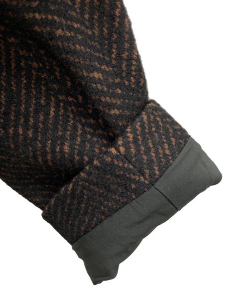 MEN'S BIGI（メンズビギ）MEN'S BIGI (メンズビギ) ヘリンボーンツィード調圧縮ジャージコート ブラウン サイズ:Lの古着・服飾アイテム