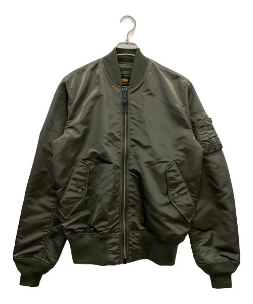 ALPHA INDUSTRIES（アルファインダストリーズ）ALPHA INDUSTRIES (アルファインダストリーズ) フライトジャケット オリーブ サイズ:SIZE　Mの古着・服飾アイテム