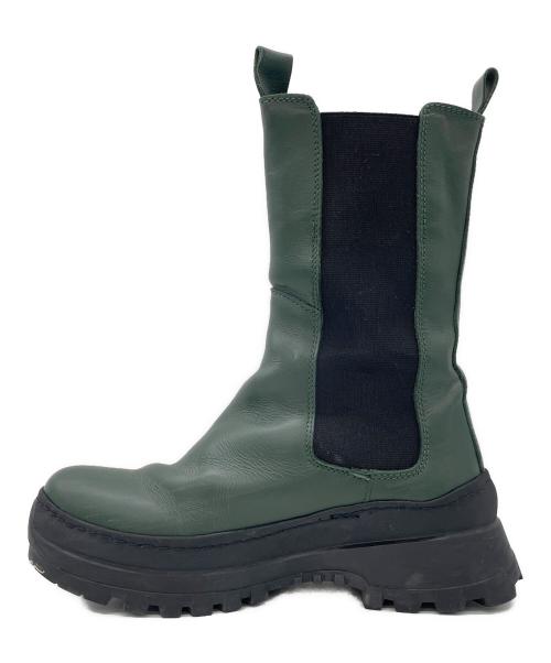 REMME（レメ）REMME (レメ) サイドゴアブーツ グリーン サイズ:36の古着・服飾アイテム
