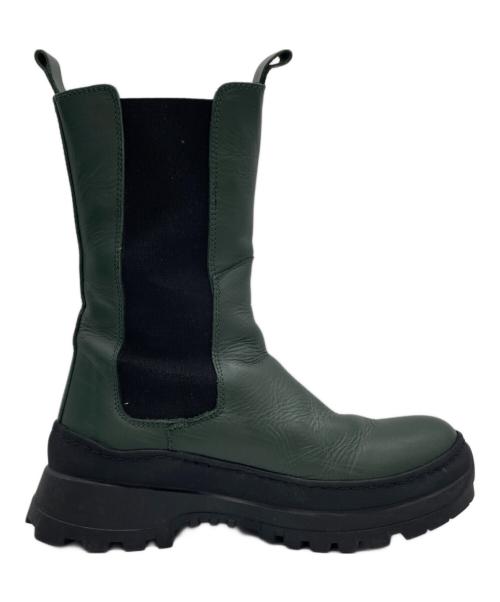 REMME（レメ）REMME (レメ) サイドゴアブーツ グリーン サイズ:36の古着・服飾アイテム