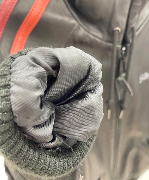 Schott（ショット）Schott (ショット) レザートラックジャケット ブラック×レッド サイズ:Sの古着・服飾アイテム