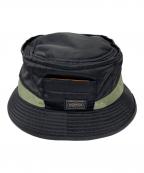 PORTERポーター）の古着「ハット」｜ブラック×オリーブ