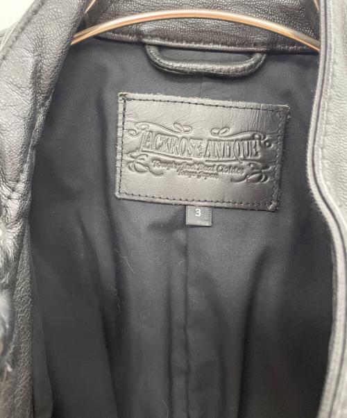 JACKROSE ANTIQUE（ジャックローズ アンティーク）JACKROSE ANTIQUE (ジャックローズ アンティーク) シングルライダースジャケット ブラック サイズ:3の古着・服飾アイテム