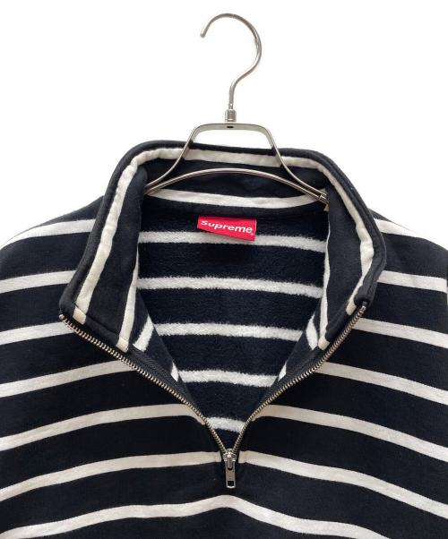 SUPREME（シュプリーム）SUPREME (シュプリーム) ハーフジップスウェット ホワイト×ブラック サイズ:Lの古着・服飾アイテム