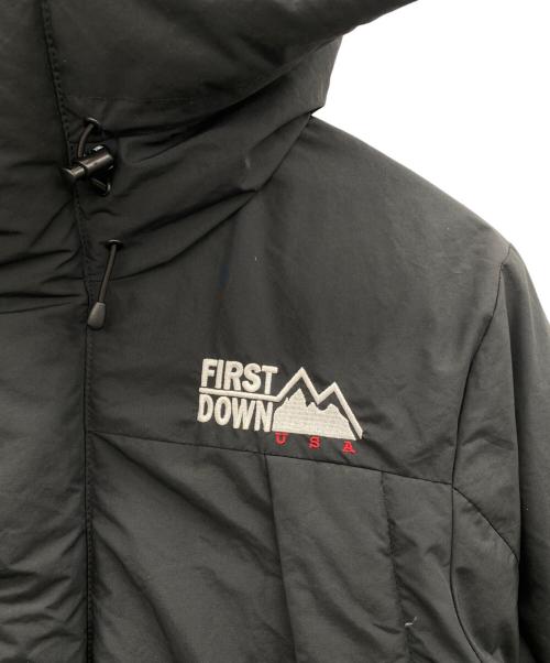FIRST DOWN（ファーストダウン）FIRST DOWN (ファーストダウン) WRAP DOWN PARKA ブラック サイズ:Lの古着・服飾アイテム