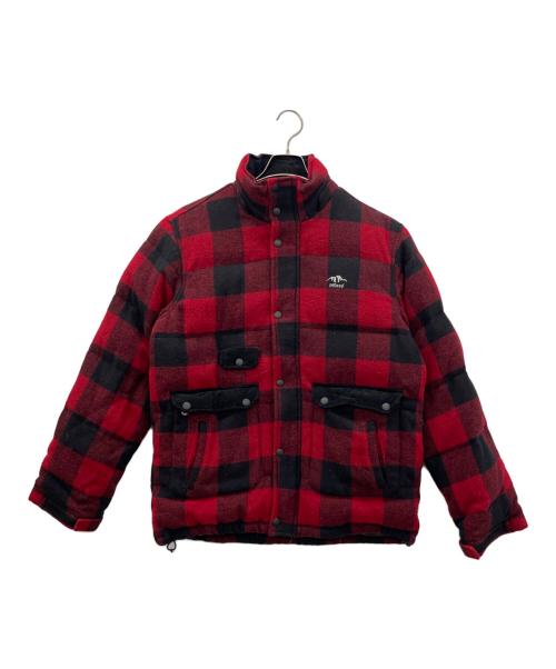 stussy（ステューシー）stussy (ステューシー) ダウンジャケット レッド×ブラック サイズ:Lの古着・服飾アイテム