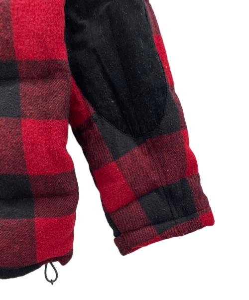 stussy（ステューシー）stussy (ステューシー) ダウンジャケット レッド×ブラック サイズ:Lの古着・服飾アイテム