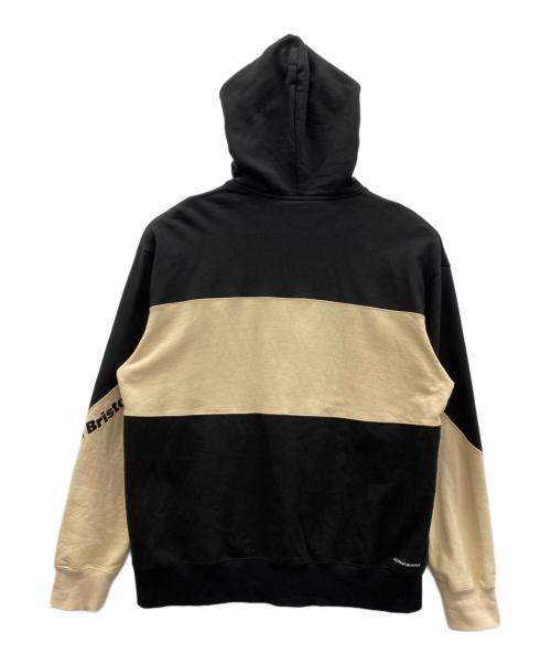 F.C.Real Bristol（エフシーレアルブリストル）F.C.Real Bristol (エフシーレアルブリストル) PANEL BAGGY SWEAT HOODIE ブラック×ベージュ サイズ:Ｍの古着・服飾アイテム