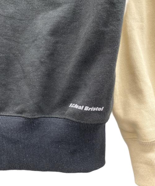 F.C.Real Bristol（エフシーレアルブリストル）F.C.Real Bristol (エフシーレアルブリストル) PANEL BAGGY SWEAT HOODIE ブラック×ベージュ サイズ:Ｍの古着・服飾アイテム