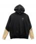 F.C.Real Bristol（エフシーレアルブリストル）の古着「PANEL BAGGY SWEAT HOODIE」｜ブラック×ベージュ