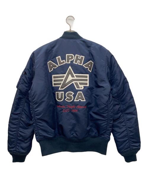 ALPHA INDUSTRIES（アルファインダストリーズ）ALPHA INDUSTRIES (アルファインダストリーズ) フライトジャケット ネイビー サイズ:XLの古着・服飾アイテム