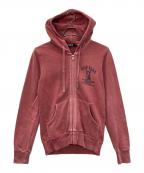 Hysteric Glamourヒステリックグラマー）の古着「Y2Kジップパーカー」｜ピンク