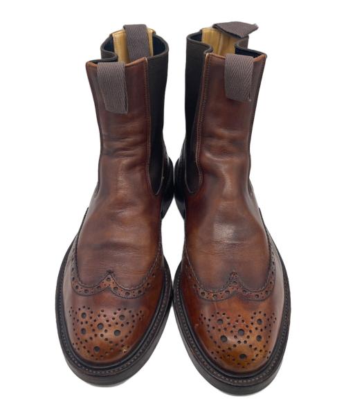Tricker's（トリッカーズ）Tricker's (トリッカーズ) ウィングチップ サイドゴアブーツ ブラウン サイズ:UK7.5(26.0cm)の古着・服飾アイテム