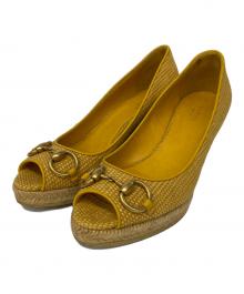 GUCCI（グッチ）の古着「ウェッジソールサンダル」｜イエロー