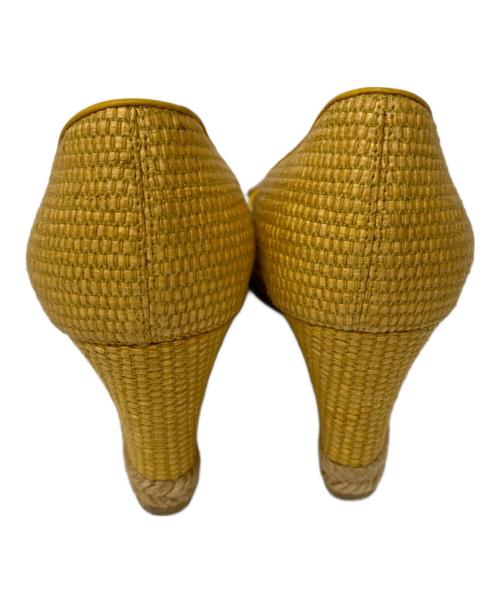 GUCCI（グッチ）GUCCI (グッチ) ウェッジソールサンダル イエロー サイズ:37の古着・服飾アイテム