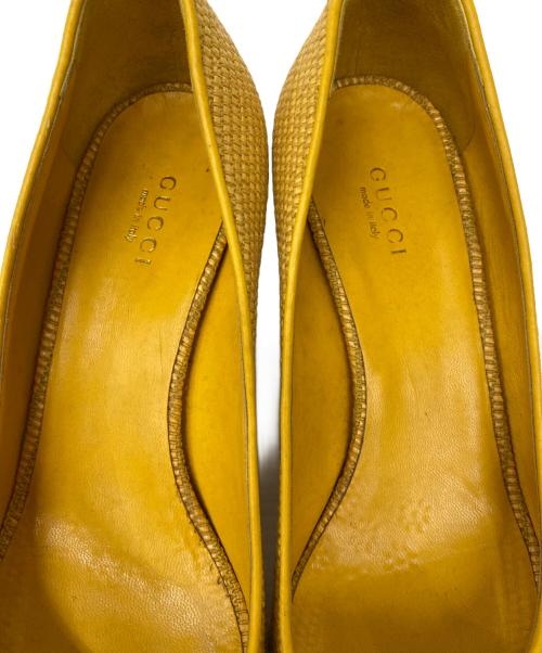 GUCCI（グッチ）GUCCI (グッチ) ウェッジソールサンダル イエロー サイズ:37の古着・服飾アイテム
