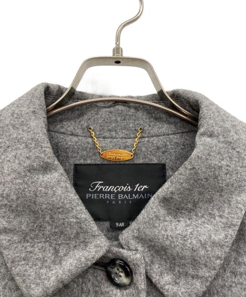 PIERRE BALMAIN（ピエール バルマン）PIERRE BALMAIN (ピエール バルマン) ウールコート グレー サイズ:9ARの古着・服飾アイテム