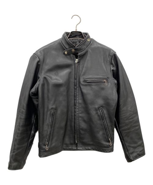 Schott（ショット）Schott (ショット) シングルレザージャケット ブラック サイズ:SIZE 36の古着・服飾アイテム