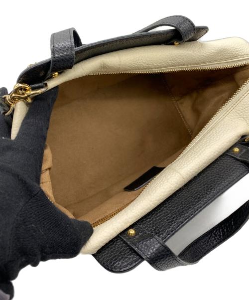 PELLE MORBIDA（ペッレモルビダ）PELLE MORBIDA (ペッレモルビダ) 2WAYバッグ ブラック×ベージュの古着・服飾アイテム