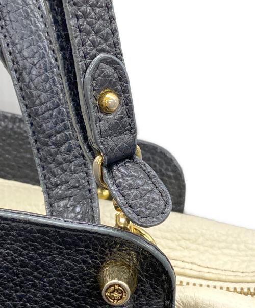 PELLE MORBIDA（ペッレモルビダ）PELLE MORBIDA (ペッレモルビダ) 2WAYバッグ ブラック×ベージュの古着・服飾アイテム