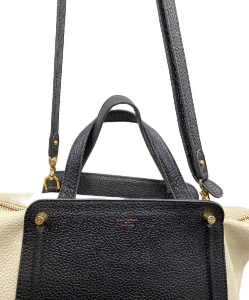 PELLE MORBIDA（ペッレモルビダ）PELLE MORBIDA (ペッレモルビダ) 2WAYバッグ ブラック×ベージュの古着・服飾アイテム