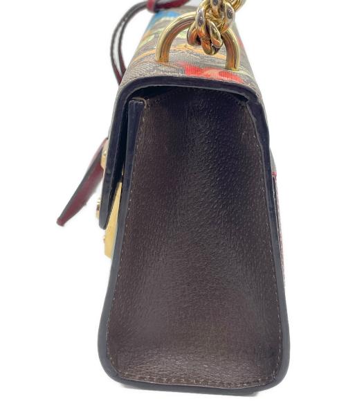 GUCCI（グッチ）GUCCI (グッチ) チェーンショルダーバッグ　パドロックGGスプリーム ブラウンの古着・服飾アイテム