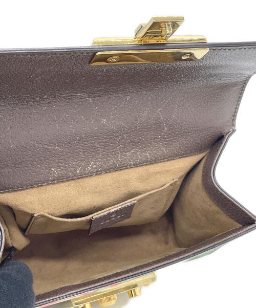 GUCCI（グッチ）GUCCI (グッチ) チェーンショルダーバッグ　パドロックGGスプリーム ブラウンの古着・服飾アイテム