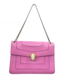 BVLGARI（ブルガリ）の古着「チェーンショルダーバッグ　セルペンティ」｜ピンク