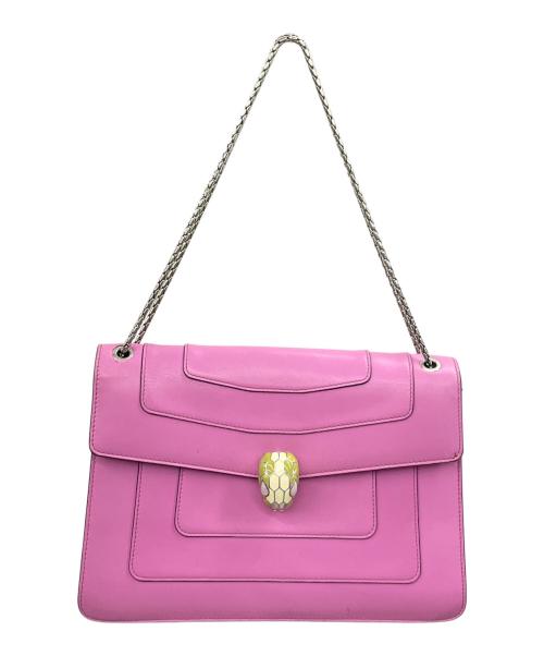 BVLGARI（ブルガリ）BVLGARI (ブルガリ) チェーンショルダーバッグ　セルペンティ ピンクの古着・服飾アイテム
