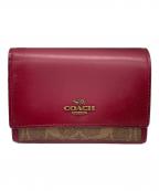COACHコーチ）の古着「2つ折り財布」｜レッド