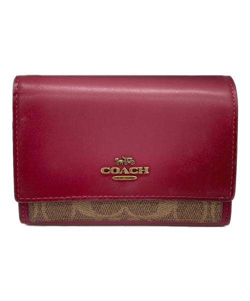 COACH（コーチ）COACH (コーチ) 2つ折り財布 レッドの古着・服飾アイテム
