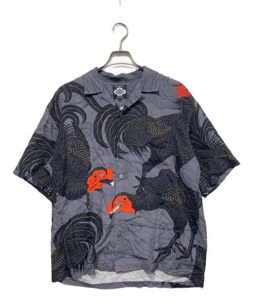 BUDSPOOL（バッズプール）BUDSPOOL (バッズプール) Gakkin (ガッキン) 半袖シャツ ブラック サイズ:Ｌの古着・服飾アイテム