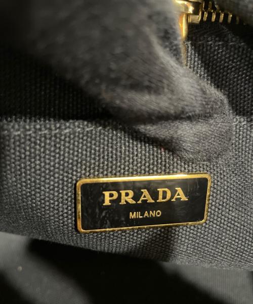 PRADA（プラダ）PRADA (プラダ) 2wayキャンバストートバッグ ブラックの古着・服飾アイテム