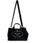 PRADA (プラダ) 2wayキャンバストートバッグ ブラック：63000円
