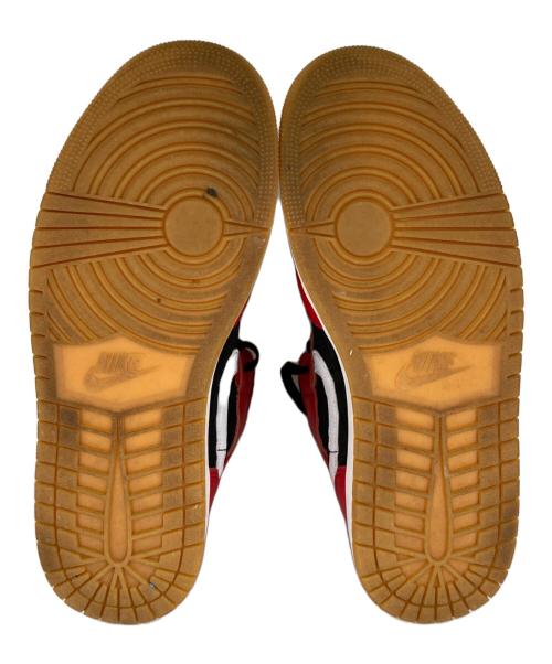 NIKE（ナイキ）NIKE (ナイキ) AIR JORDAN1 MID ブラック×レッド サイズ:27の古着・服飾アイテム