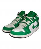 NIKEナイキ）の古着「ミッドカットスニーカー」｜ホワイト×グリーン