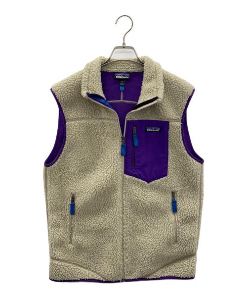 Patagonia（パタゴニア）Patagonia (パタゴニア) Classic Retro-X Vest ベージュ×パープル サイズ:Ｍの古着・服飾アイテム