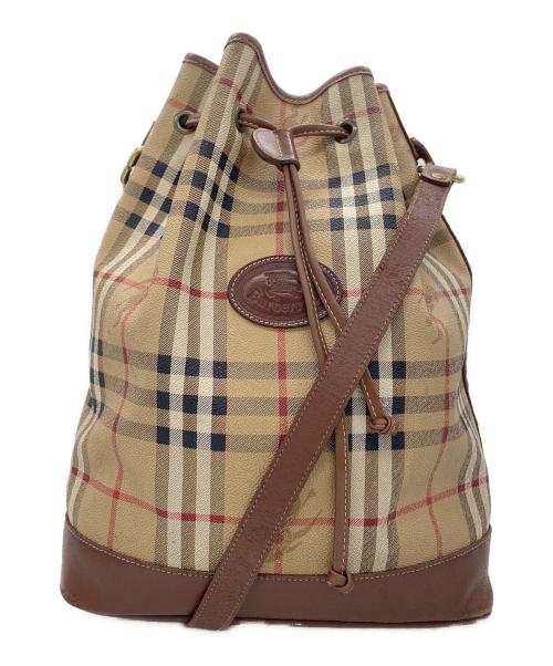 Burberry's（バーバリーズ）Burberry's (バーバリーズ) 巾着ショルダーバッグ ベージュの古着・服飾アイテム