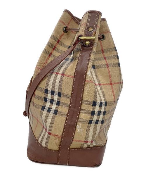 Burberry's（バーバリーズ）Burberry's (バーバリーズ) 巾着ショルダーバッグ ベージュの古着・服飾アイテム