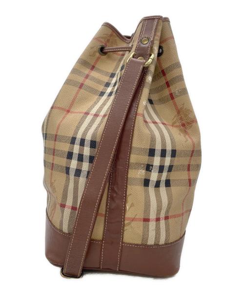 Burberry's（バーバリーズ）Burberry's (バーバリーズ) 巾着ショルダーバッグ ベージュの古着・服飾アイテム