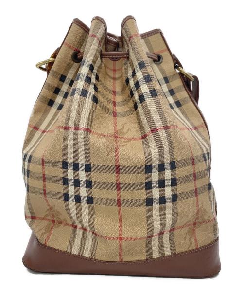 Burberry's（バーバリーズ）Burberry's (バーバリーズ) 巾着ショルダーバッグ ベージュの古着・服飾アイテム