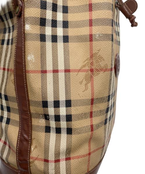 Burberry's（バーバリーズ）Burberry's (バーバリーズ) 巾着ショルダーバッグ ベージュの古着・服飾アイテム