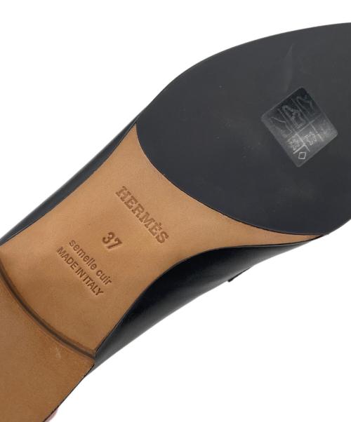 HERMES（エルメス）HERMES (エルメス) モカシンパリ・ローファー ブラック サイズ:UK3の古着・服飾アイテム