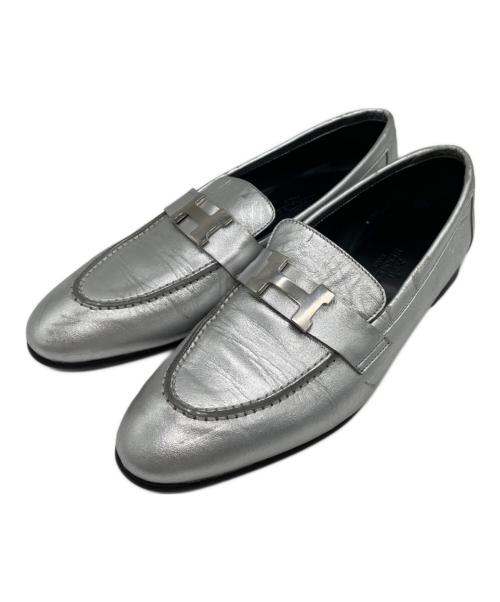 HERMES（エルメス）HERMES (エルメス) モカシンパリ シルバー サイズ:UK3の古着・服飾アイテム