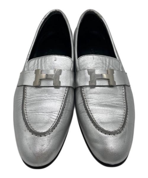 HERMES（エルメス）HERMES (エルメス) モカシンパリ シルバー サイズ:UK3の古着・服飾アイテム